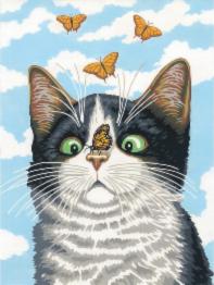 73-91808 Набір для малювання фарбами за номерами Dimensions "Kitten with butter"Кошеня з метеликами"