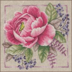 PN-0199792 Набір для вишивки хрестом LanArte Дім і сад, квітучі рум'яна