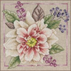 PN-0199793 Набір для вишивки хрестом LanArte Будинок і сад, біло цвіте