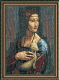 Набір для вишивання хрестиком Чарівна Мить №295 За мотивами Леонардо да Вінчі "Дама з горностаєм"