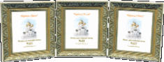 Рамка иконостас (профиль 1247-30) 9х11 золото с синим