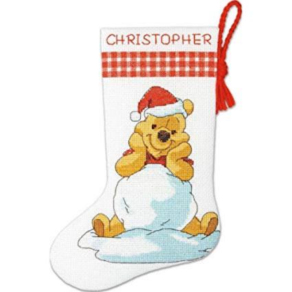 70-08968 Набор для вышивания крестом DIMENSIONS Disney Winnie the Pooh. Petite Size Stocking "Винни-Пух. Чулок". Каталог товарів. Набори