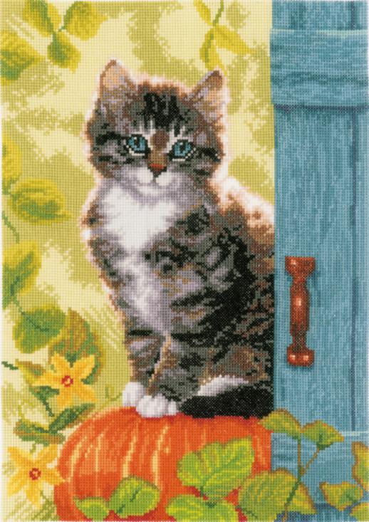 PN-0158303 Набор для вышивки крестом Vervaco Cat & Pumpkin "Кот и тыква". Каталог товаров. Наборы