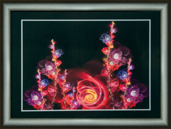 Готовая картина стразами КС-104 "Волшебные цветы". Каталог товарів. Готова продукція. Картини стразами