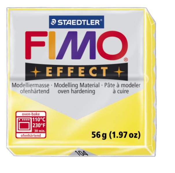 104/8020 Полимерная глина FIMO Effect, прозрачный желтый (56г) STAEDTLER. Каталог товаров. Творчество. Полимерная глина