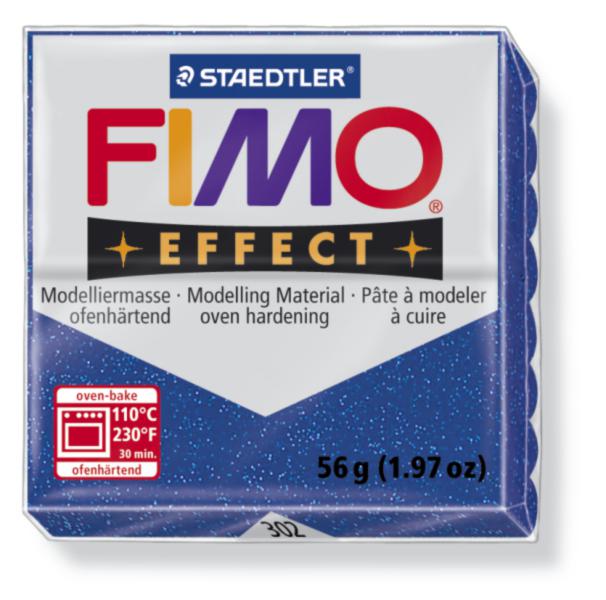 302/8020 Полимерная глина FIMO Effect, с блестками синий (56г) STAEDTLER. Каталог товарів. Творчість. Полімерна глина