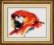 027Т Набор для рисования камнями (холст) "Красочный попугай" LasKo