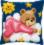 PN-0008574 Набір для вишивання хрестом (подушка) Vervaco Pink Nightime Bear "Ведмедик у рожевому на хмаринці"