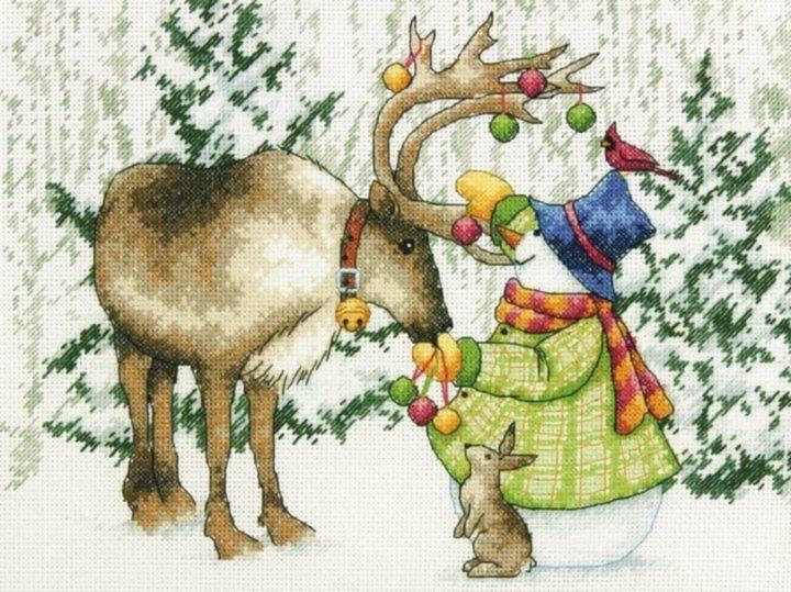 70-08947 Набор для вышивания крестом DIMENSIONS Ornamental Reindeer "Северный олень". Каталог товаров. Наборы