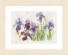 PN-0008027 Набор для вышивки крестом LanArte Triptych Blue Flowers. Irisses Триптих "Голубые цветы. Ирисы". Каталог товарів. Набори
