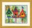 71-20088 Набор для вышивания подушки (гобелен) DIMENSIONS Colorful Birdhouses "Красочние домики" . Каталог товарів. Набори