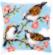 PN-0145156 Набор для вышивания крестом (подушка) Vervaco Birds between flowers "Птицы между цветами" . Каталог товарів. Набори