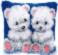 PN-0014150 Набор для вышивания подушки (ковроткачество) Vervaco Polar bear cubs "Белые мишки". Каталог товарів. Набори