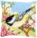 PN-0164300 Набор для вышивания крестом (подушка) Vervaco Bird in the garden "Птица в саду". Каталог товарів. Набори