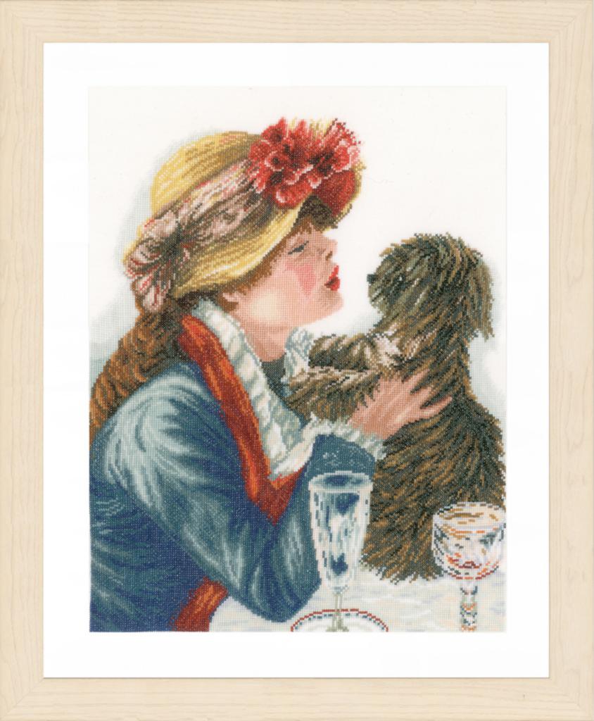 PN-0168607 Набор для вышивки крестом LanArte Girl & Dog "Девочка и собака". Каталог товарів. Набори