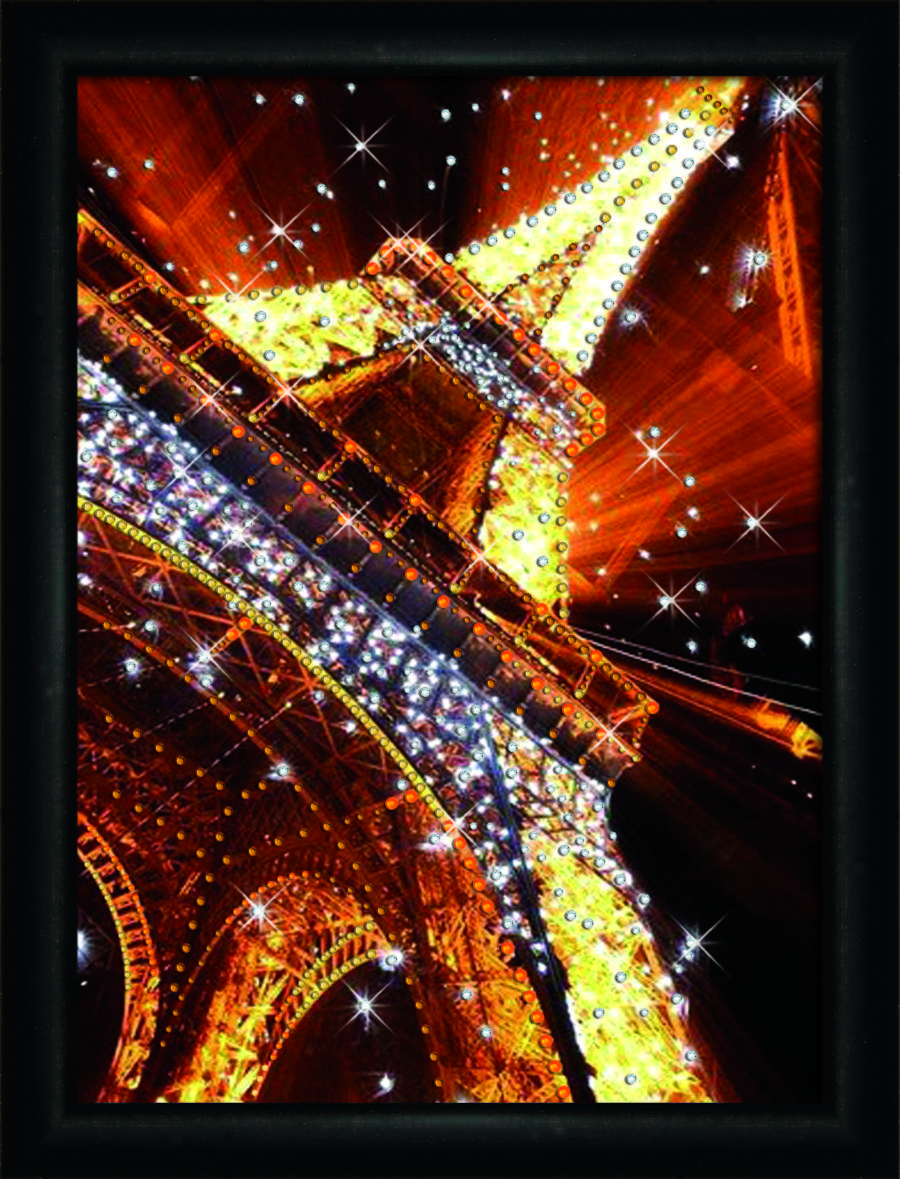 Набор картина стразами Crystal Art КС-1035 "Огни Парижа". Каталог товарів. Набори