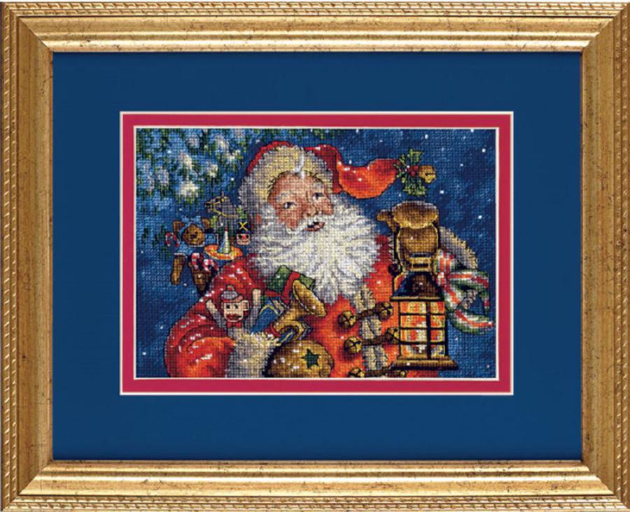 70-08865 Набор для вышивания крестом DIMENSIONS Nighttime Santa "Ночной Санта". Каталог товарів. Набори