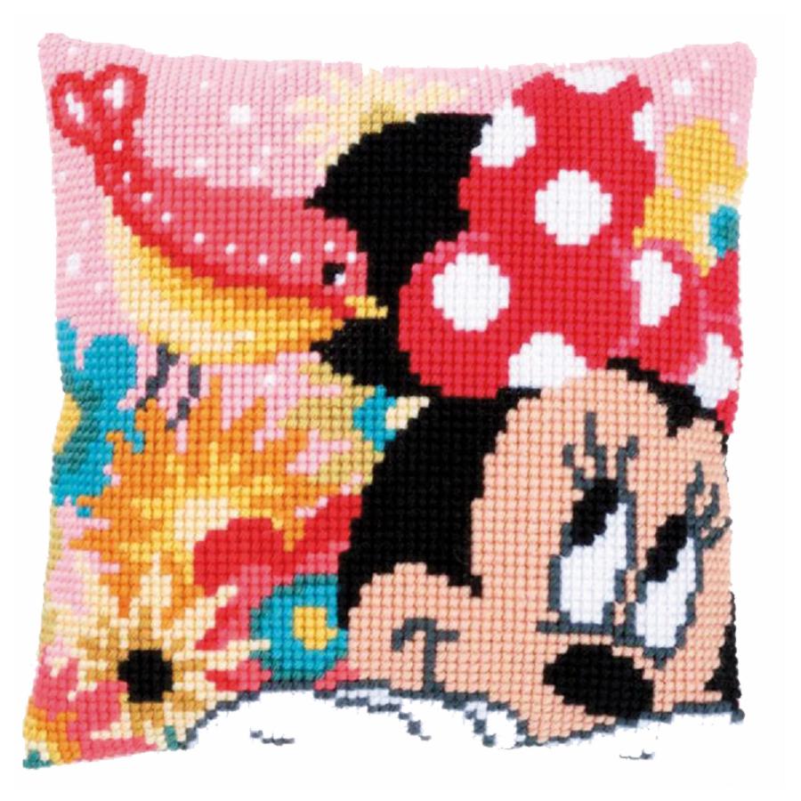 PN-0167644 Набор для вышивания крестом (подушка) Vervaco Disney "Minnie Pst, I've a Secret". Каталог товаров. Наборы