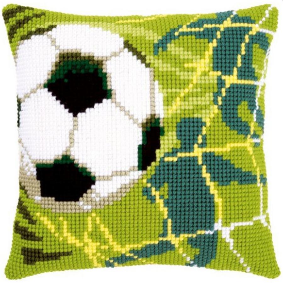 PN-0150043 Набор для вышивания крестом (подушка) Vervaco Football "Футбол". Каталог товарів. Набори