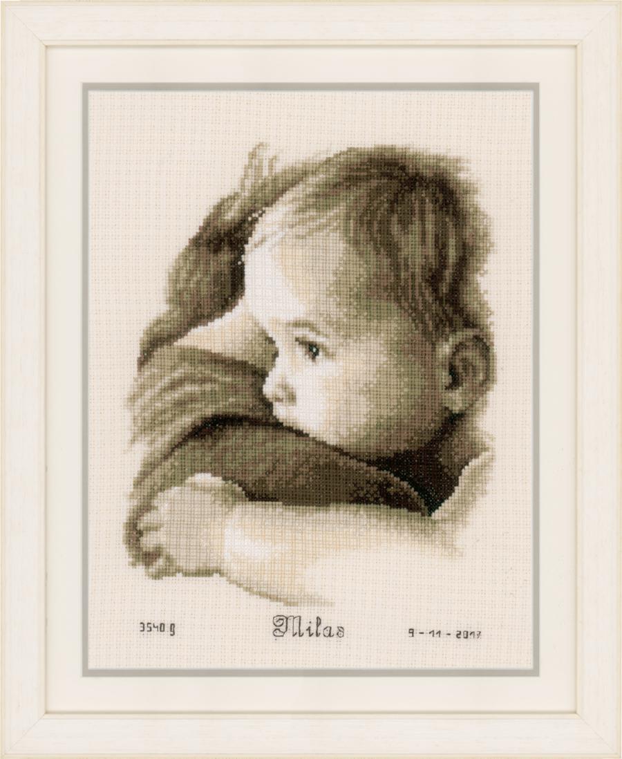 PN-0158510 Набор для вышивки крестом Vervaco Baby Hug "Объятие ребенка". Каталог товарів. Набори