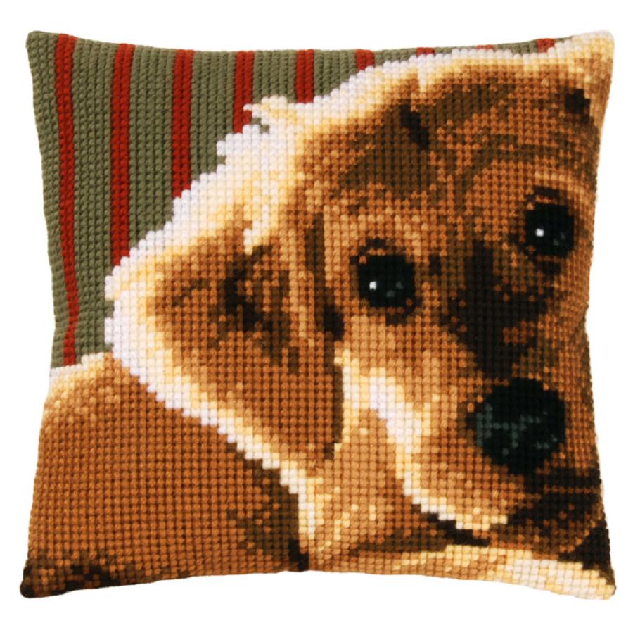 PN-0158555 Набор для вышивания крестом (подушка) Vervaco Dog "Собака". Каталог товарів. Набори