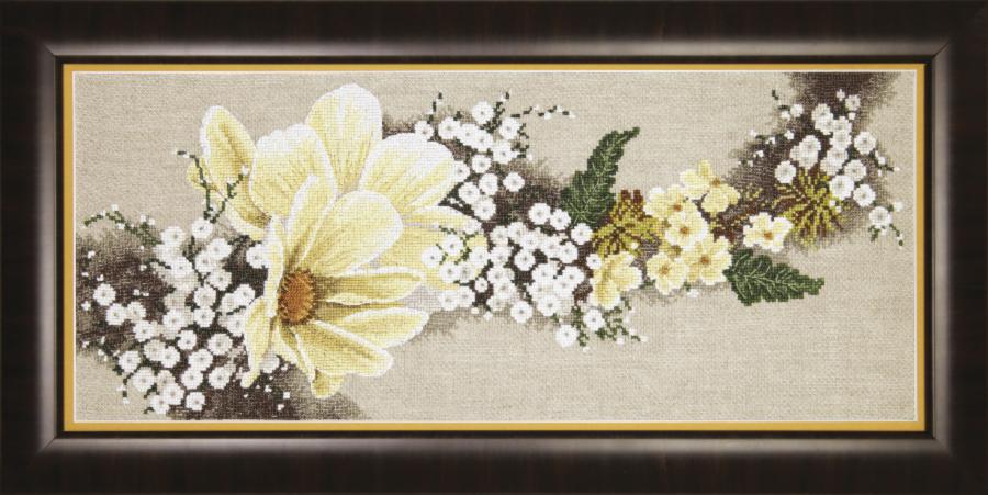 Набор для вышивки крестиком Чарівна Мить М-301 "Белые цветы". Каталог товарів. Набори