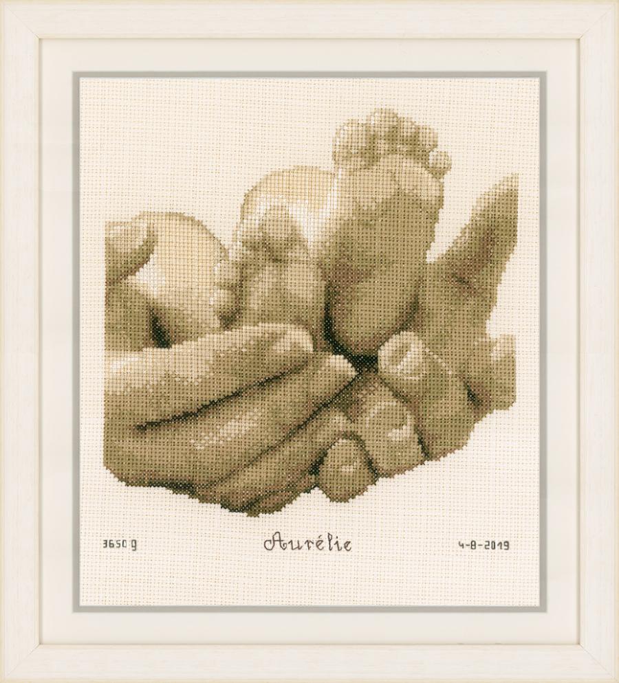 PN-0153837 Набор для вышивки крестом Vervaco Baby feet "Детские ножки". Каталог товарів. Набори