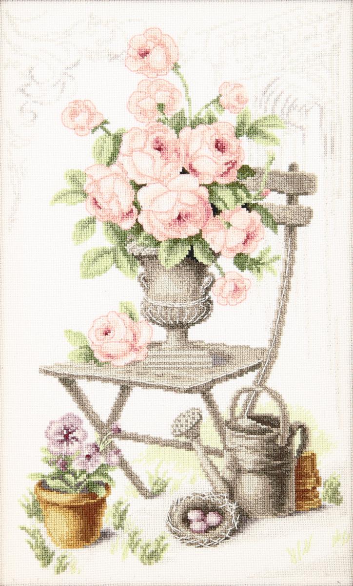 Набор для вышивки крестиком Чарівна Мить М-355 "Летний натюрморт с розами". Каталог товарів. Набори