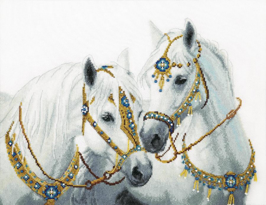 ВТ-249 Набор для вышивания крестом Crystal Art "Свадебные лошади". Каталог товарів. Набори