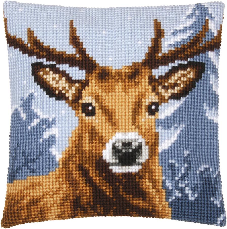 PN-0156293 Набор для вышивания крестом (подушка) Vervaco Deer "Олень". Каталог товарів. Набори
