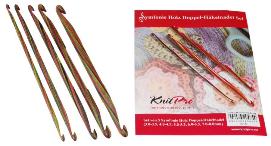 20730 Набор деревянных двухсторонних крючков для вязания Symfonie  Wood  KnitPro. Каталог товарів. Вязання. Набори спиць та крючків KnitPro