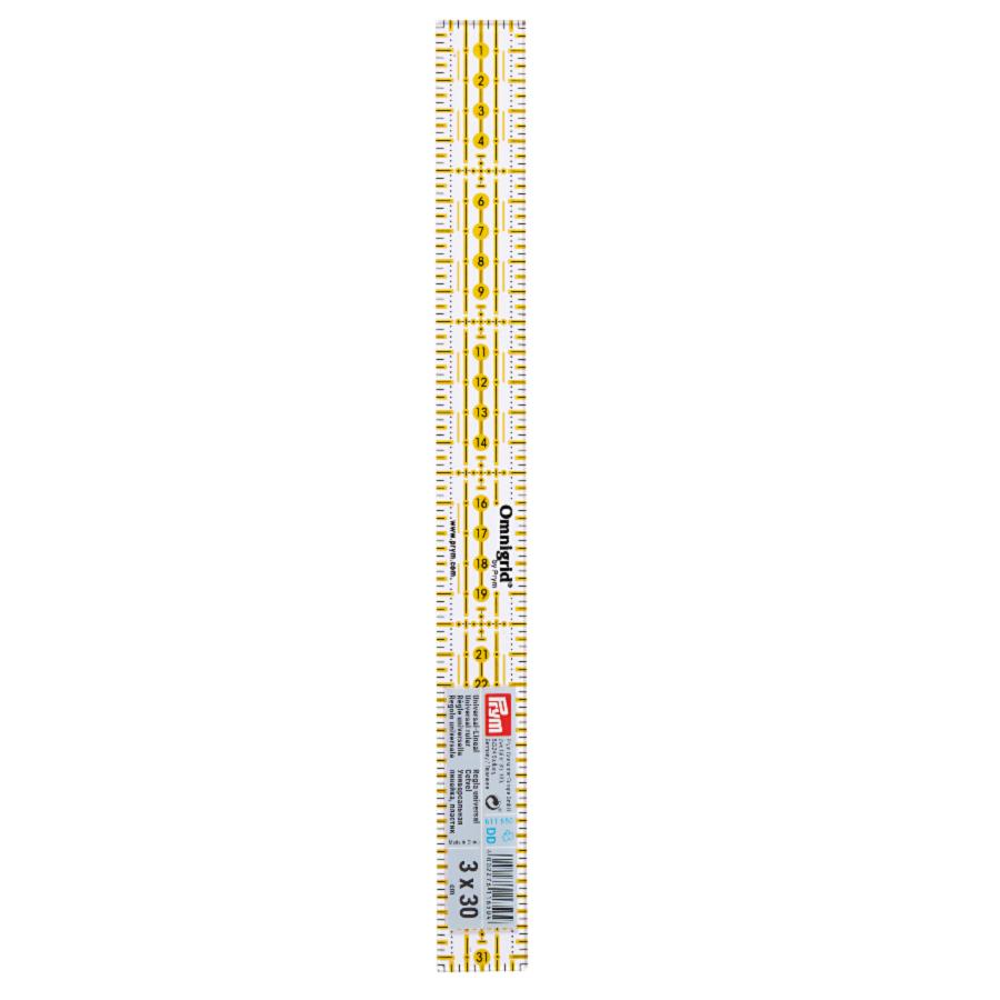 611650 Универсальная линейка с сантиметровой шкалой  3x30 см, Prym. Каталог товарів. Вишивання/Шиття. Фурнітура Prym