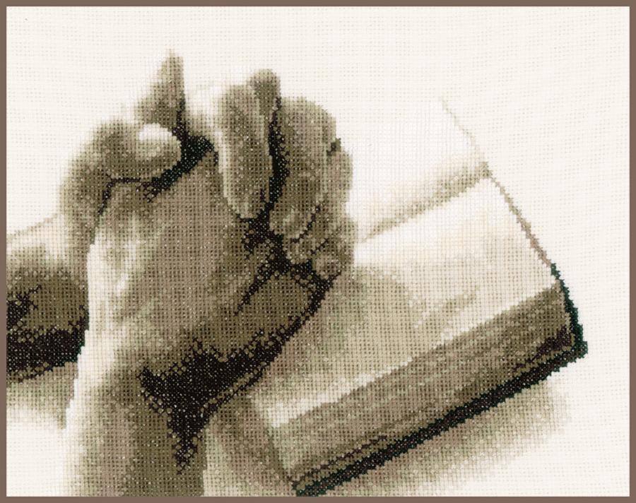 PN-0150173 Набор для вышивания Молящиеся руки, 27х22, аида 14, счетный крест Vervaco. Каталог товарів. Набори