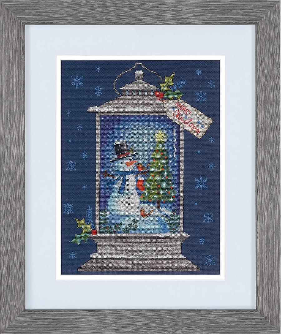 70-08987 Набор для вышивания крестом «Snowman Lantern • Фонарь со снеговиком» DIMENSIONS. Каталог товарів. Набори