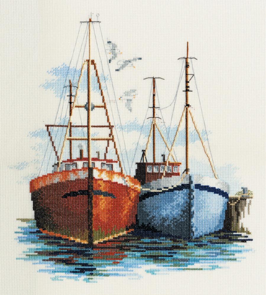 DWSEA03 Набор для вышивания крестом Coastal Britain - Fish Quay Прибрежная Британия - Фиш Куэй Bothy Threads. Каталог товарів. Набори