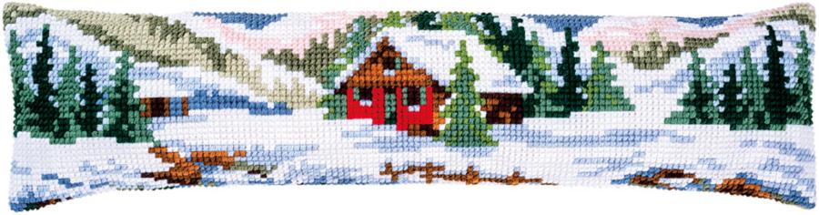PN-0188593 Набор для вышивания крестом (подушка) Vervaco Winter Scenery "Зимний пейзаж". Каталог товарів. Набори