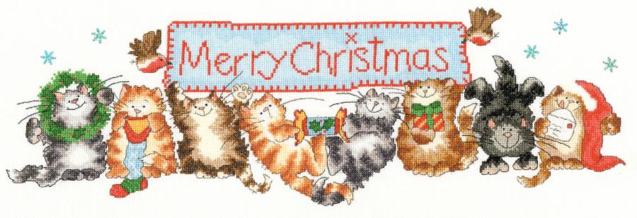 XMS30 Набор для вышивания крестом Merry Catmas "Веселые кошки" Bothy Threads. Каталог товарів. Набори