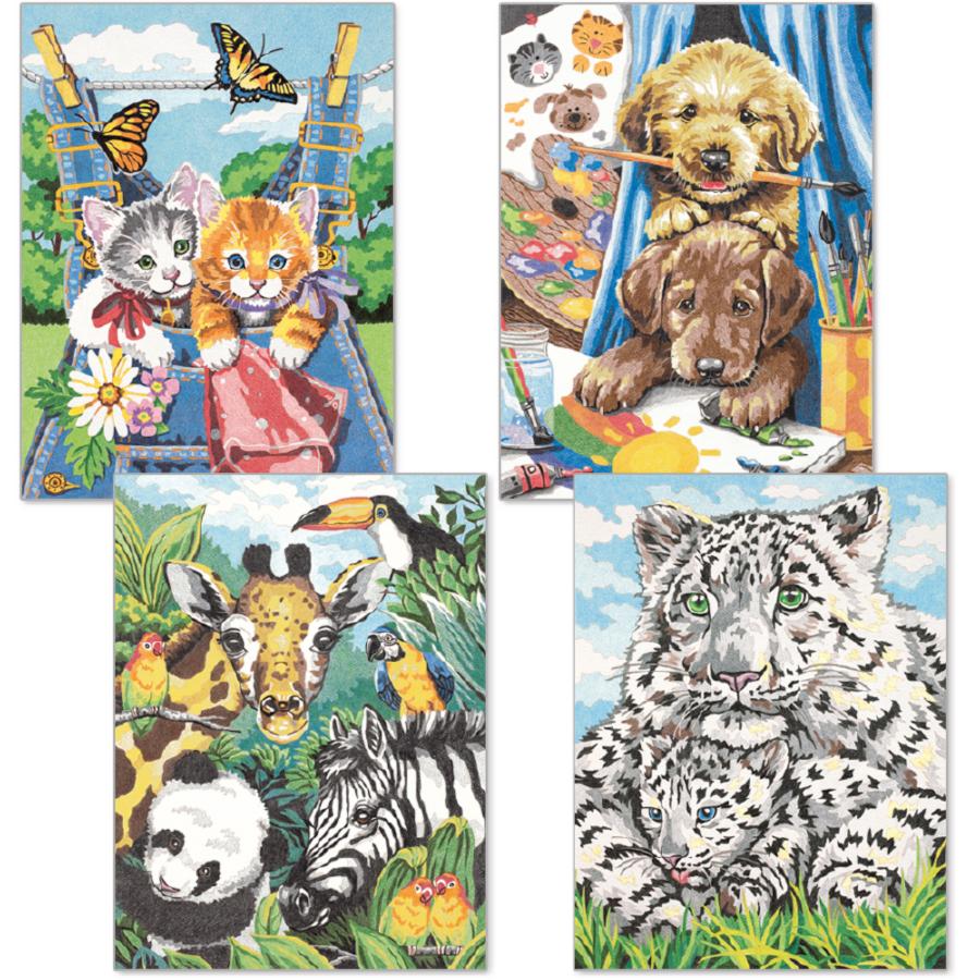91337 Набор для рисования карандашами по номерам "Friendly animals" "Дружелюбные животные" Dimensions. Каталог товарів. Набори