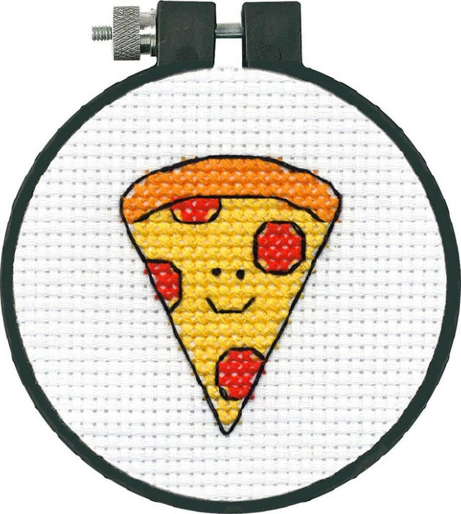72-75551 Набор для вышивания крестом DIMENSIONS Happy Pizza "Счастливая пицца". Каталог товарів. Набори