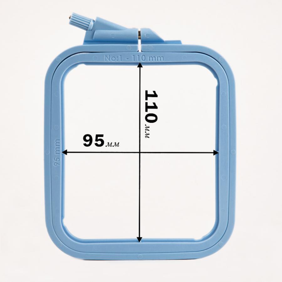 170-11 Пяльцы-рамка квадрат (пластиковые) 110*95мм Nurge (голубые). Каталог товарів. Вишивання/Шиття. Пяльці