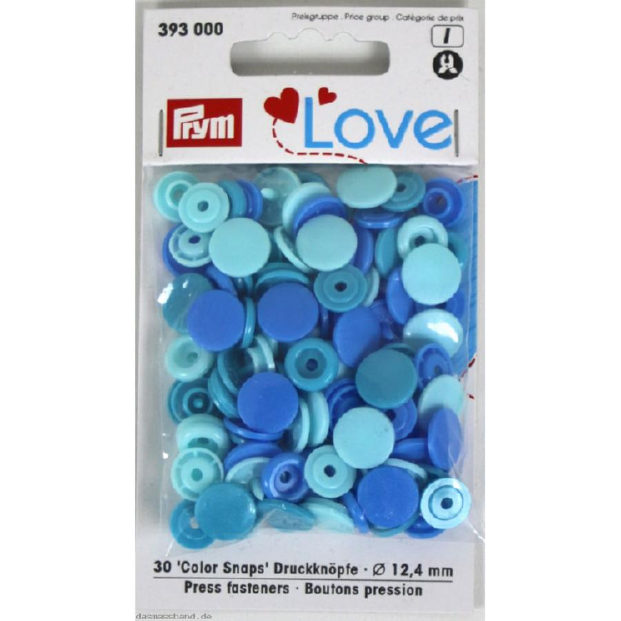 393000 Кнопка Color Snaps, пластмасса, 12,4мм, синего цвета Prym Love . Каталог товарів. Вишивання/Шиття. Фурнітура Prym