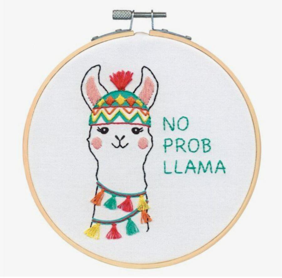 72-76181 Набір для вишивання гладдю DIMENSIONS No Prob Llama Лама з п'яльцями. Каталог товарів. Набори